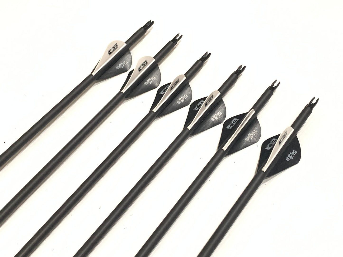 12 X 31" PURE CARBON ARROWS FOR COMPOUND OR RECURVE BOW TARGET ARCHERY