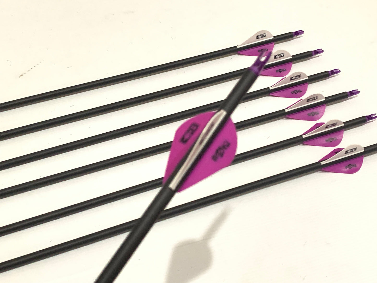 12 X 31" PURE CARBON ARROWS FOR COMPOUND OR RECURVE BOW TARGET ARCHERY