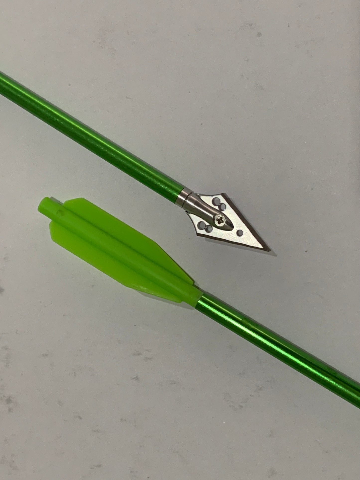 ARCHQUICK 6.5" Crossbow Bolts Aluminium Arrows 2 Blade Broadheads GRN