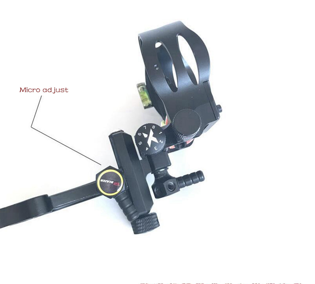 7 Pins Archquick Compound Bow Sight CNC Alu Micro Adjust Tool-less Designed L/R