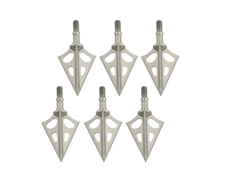 New 6x Archery Hunting Broadhead 3 Blade 100grain Compound Recurve Bow Hunting