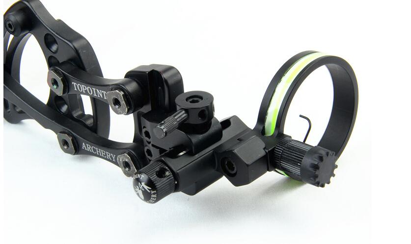 Archquick Compound Bow Sight 1 Pins Single CNC Micro Adjust Tool-less Designed