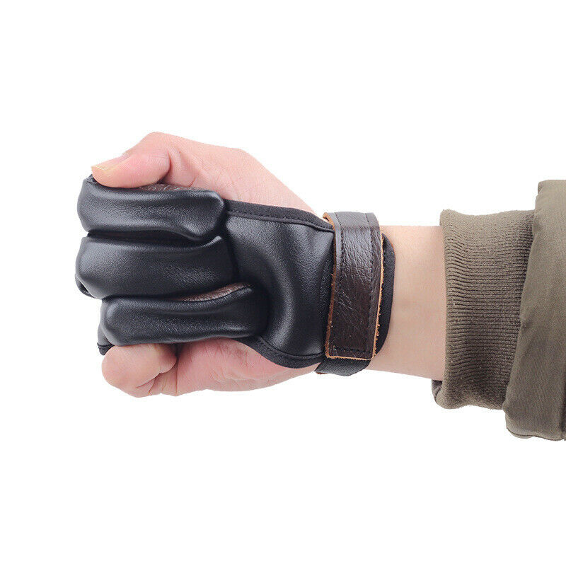New Archery Shooting Glove 3 Finger Compound Recurve Bow Hunting Target Gear