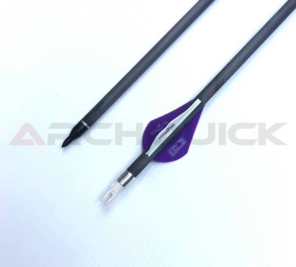 12 X 31.5" CARBON ARROWS 2" FLETCH Spine 340 COMPOUND OR RECURVE BOW TARGET