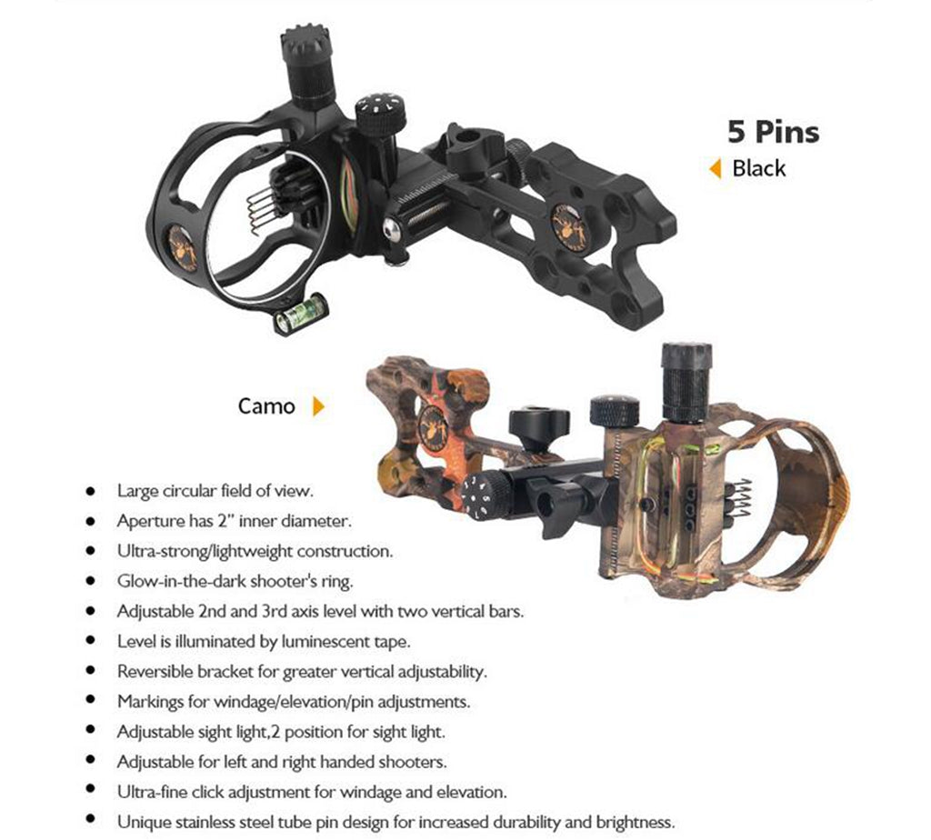 NEW ARCHQUICK Compound Bow Sight CNC Alu Micro Adjust Tool-less Designed L/R