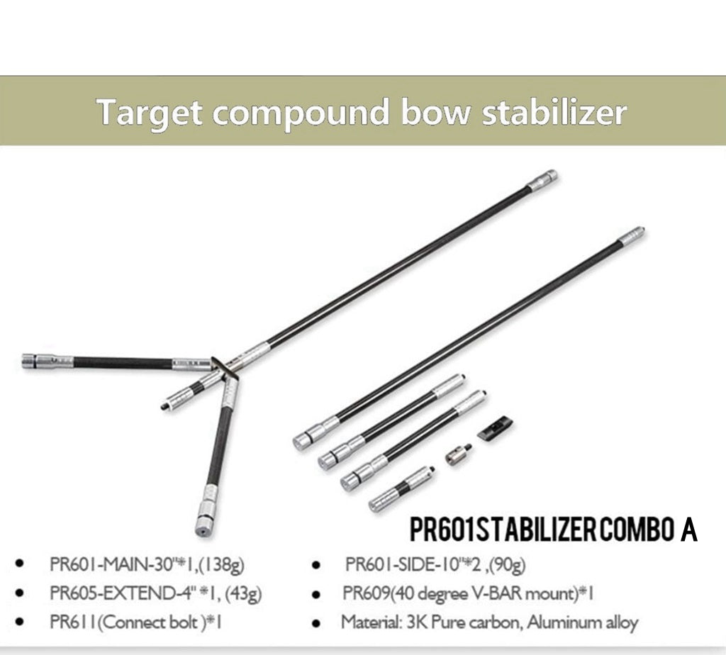 Archery bow stabilizer Pure carbon 31" / 31.5" Recurve bow Compound Bow Balance