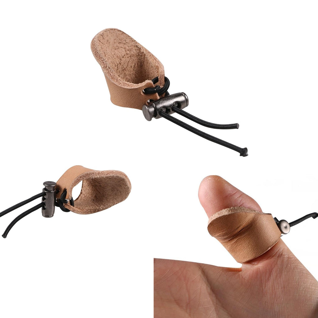 High quality Archery Thumb Ring Leather Finger Guard for Traditional Recurve Bow