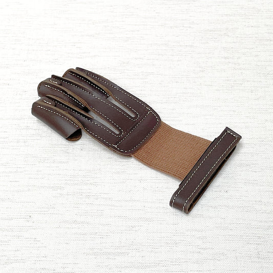 Archery Glove 3 Finger Shooting Glove Tab Top Cow Leather Glove