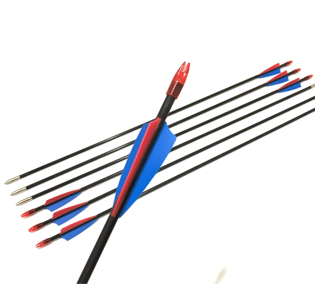 12x 31" Fiberglass Arrows for Recurve Compound Bow practice target up to 40lbs