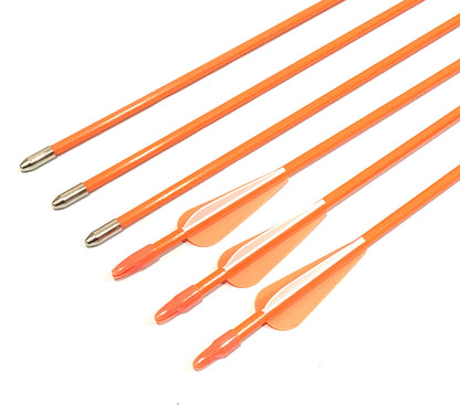 12x 28" Fiberglass Arrows upto 30LB For Kid Practice Target Recurve Compound Bow