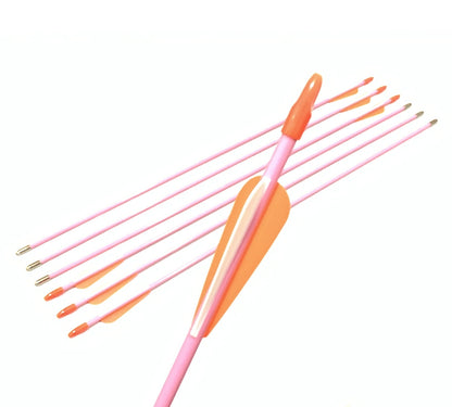 12x 28" Fiberglass Arrows upto 30LB For Kid Practice Target Recurve Compound Bow