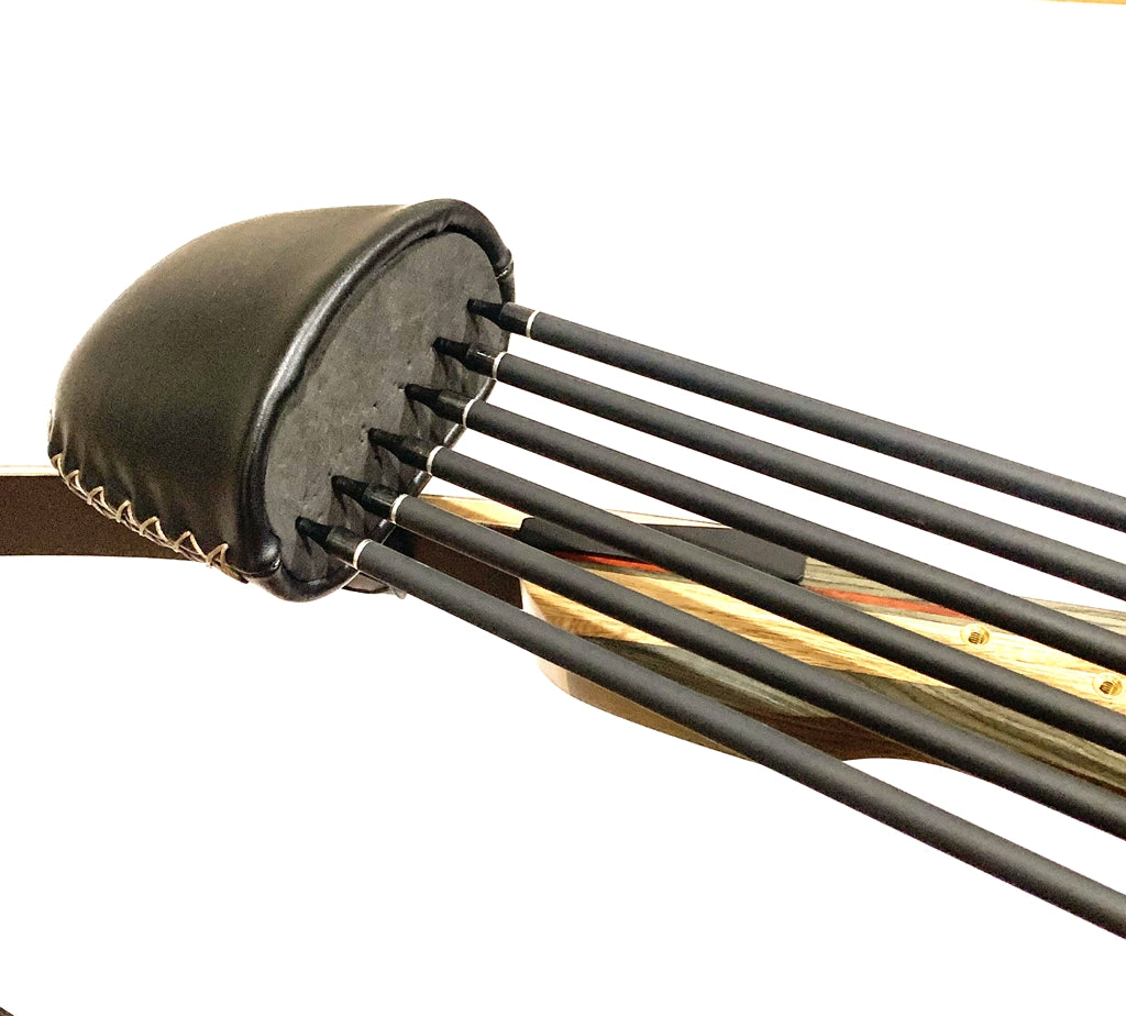 Traditional Bow Quiver 6 Arrows Quick Mount for Recurve Bow Long Bow Hunting Bow