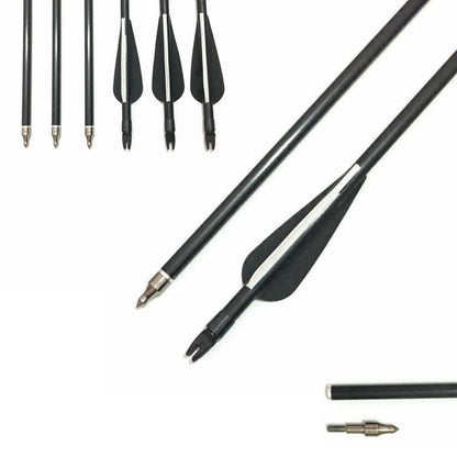 12X 32" ALUMINIUM ARROWS FOR COMPOUND OR RECURVE BOW TARGET ARCHERY