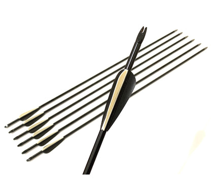 12X 32" ALUMINIUM ARROWS FOR COMPOUND OR RECURVE BOW TARGET ARCHERY