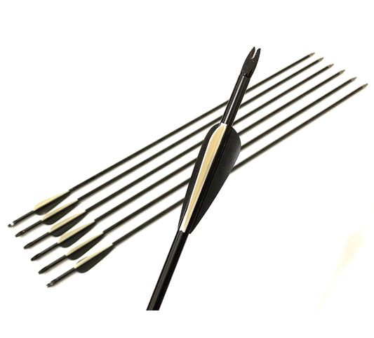 12X 32" ALUMINIUM ARROWS FOR COMPOUND OR RECURVE BOW TARGET ARCHERY