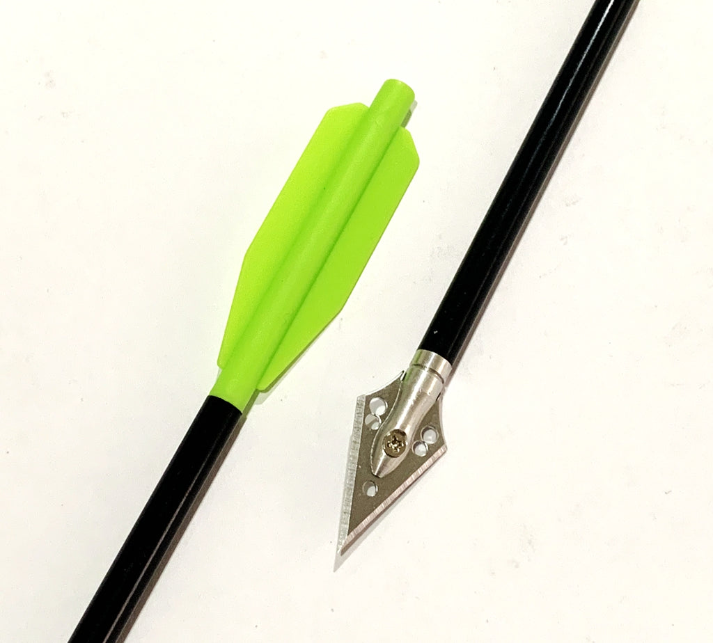 ARCHQUICK 6.5" Crossbow Bolts Aluminium Arrows 2 Blade Broadheads GRN