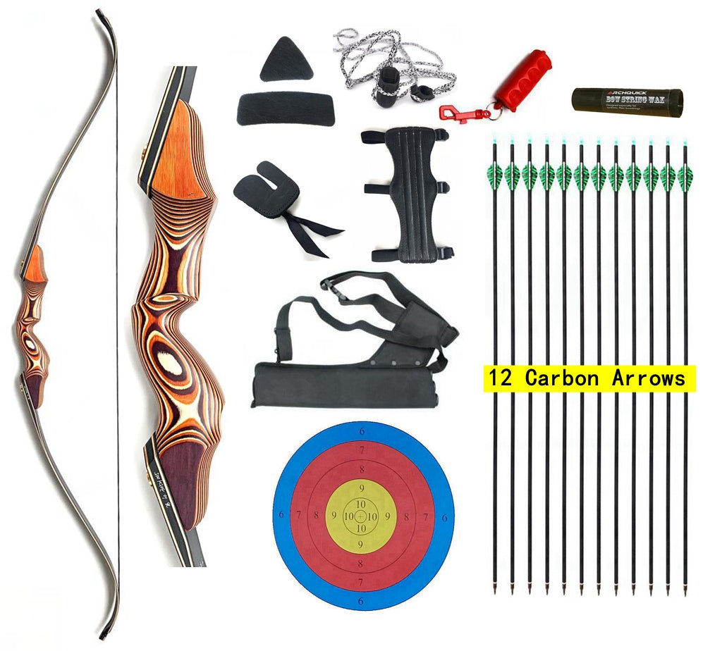 ARCHQUICK Archery X-Blade Recurve Bow 60” Hunting Arrow PRO Kit Bag Hard case