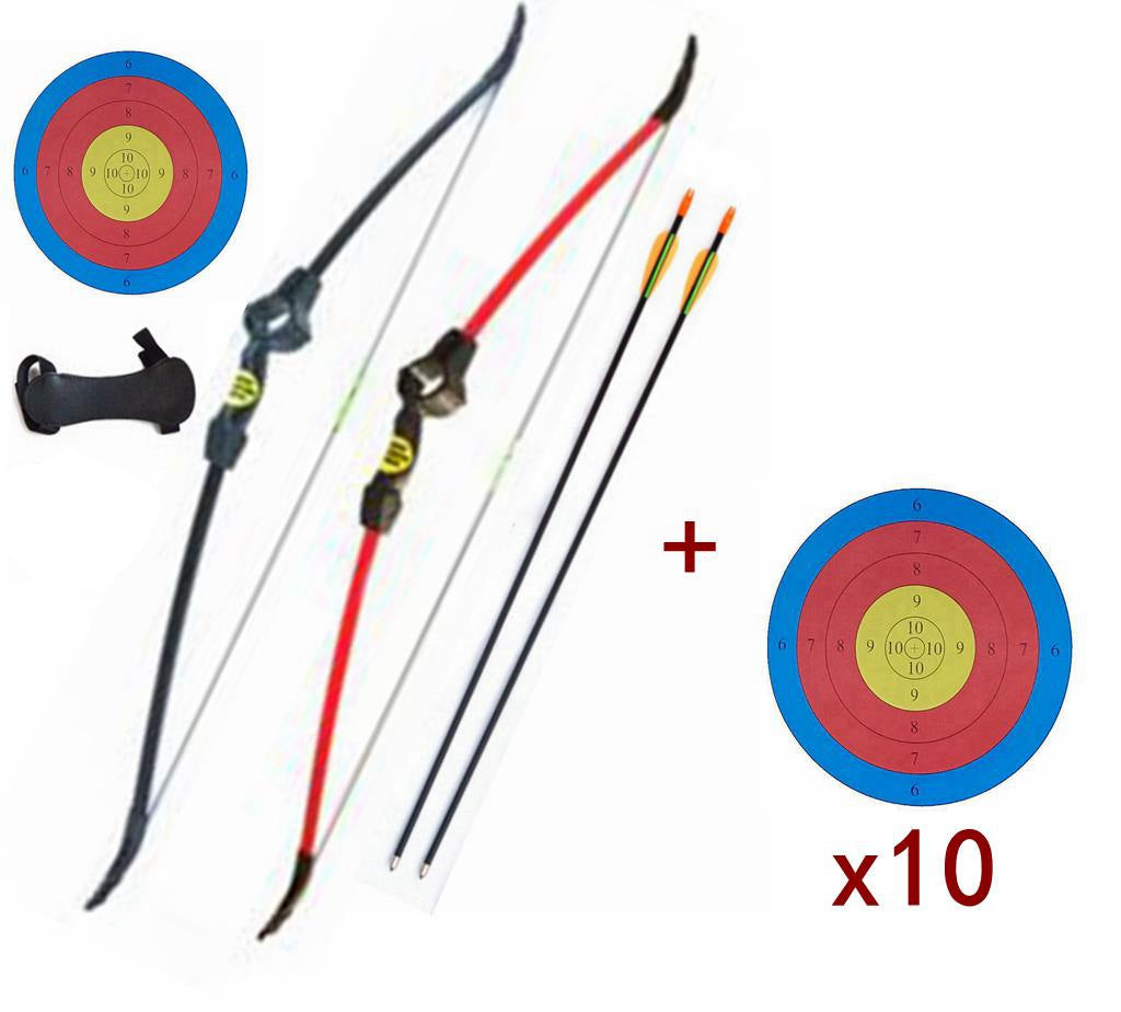 Archery 20LBS Youth Bow Junior Recurve Bow Arrows Set Kids Basic Pack R/L Hand