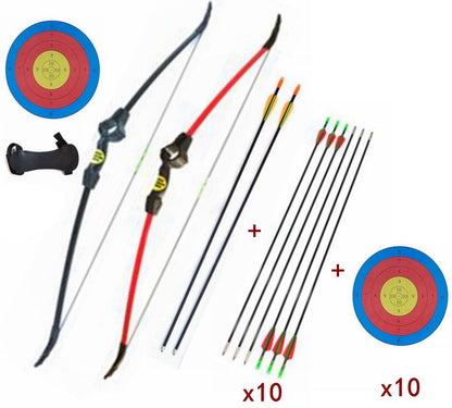 Archery 20LBS Youth Bow Junior Recurve Bow Arrows Set Kids Basic Pack R/L Hand