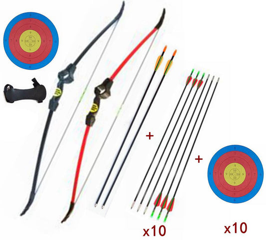 Archery 20LBS Youth Bow Junior Recurve Bow Arrows Set Kids Basic Pack R/L Hand