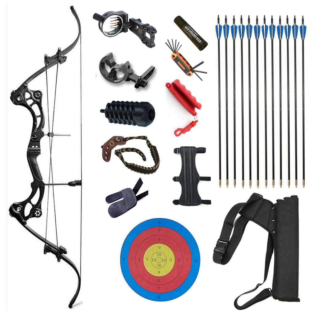 Junxing Archery Compound Recurve Bow 40-55lbs RTS Kit with arrows Right Hand
