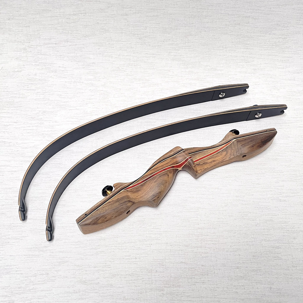 ARCHQUICK 60" ILF Wooden Recurve Bow 30-60lbs Riser 17inch For Hunting Target
