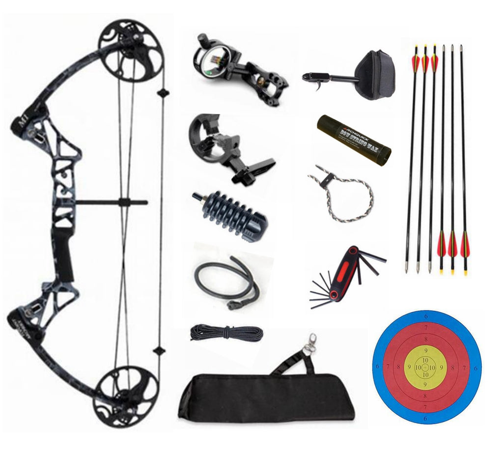 Bow Store NEW Topoint ARCHERY M1 15-70LB COMPOUND BOW & ARROW Kit HUNTING TARGET ...