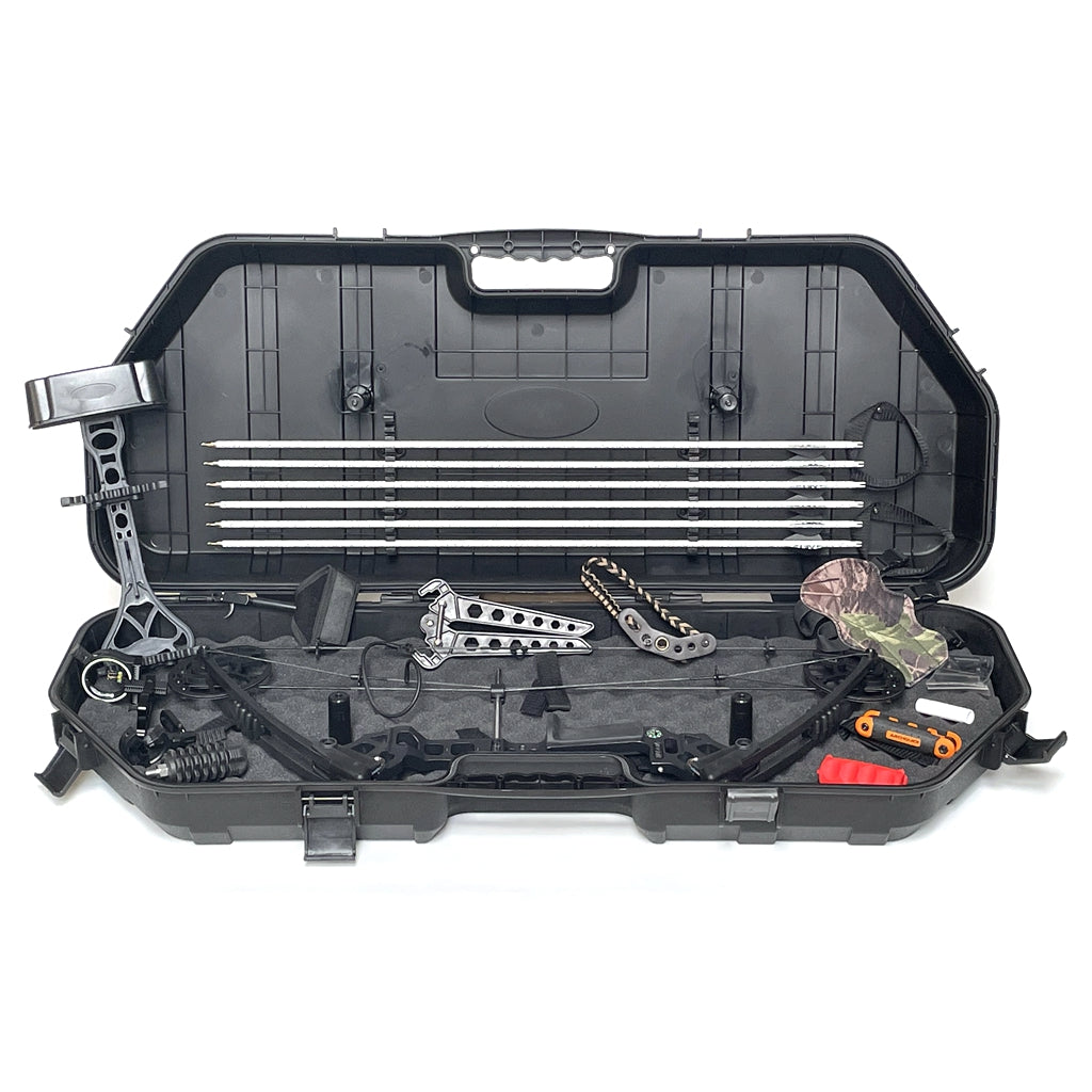 Junxing M120 20-70LBS Compound Bow Archery Sports Hunting Targeting RH Hard Case