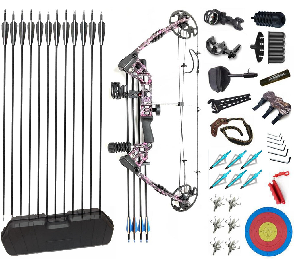 Junxing M120 20-70LBS Compound Bow Archery Sport Hunting Targeting R/L Hard Case