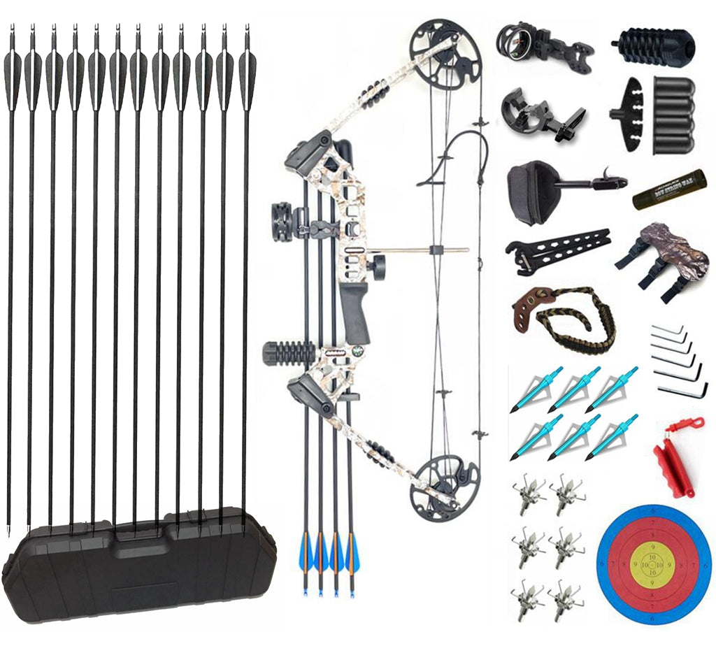Junxing M120 20-70LBS Compound Bow Archery Sport Hunting Targeting R/L Hard Case