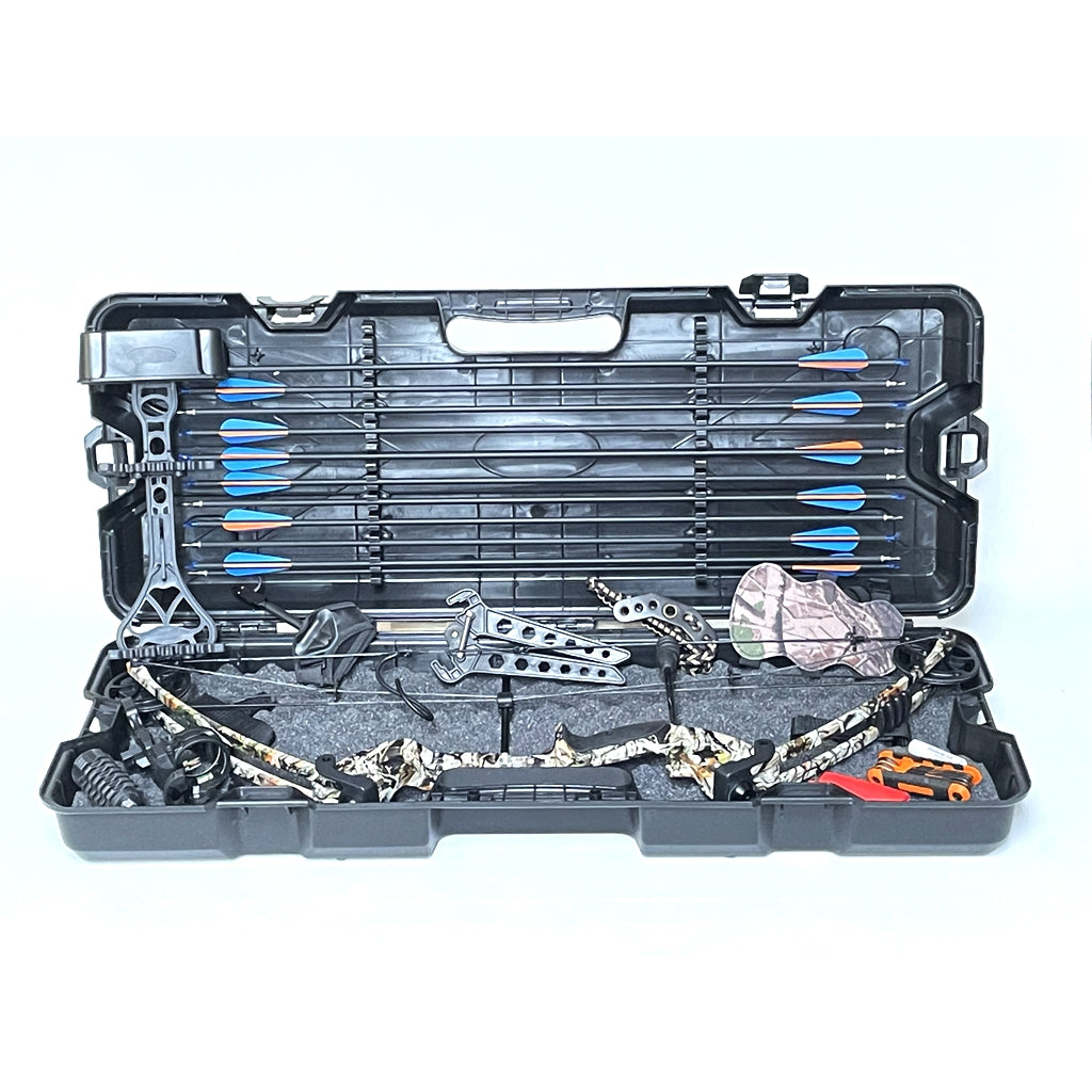 JUNXING 20-60LBS Compound Bow Archery Sports Hunting Targeting Hard Case set