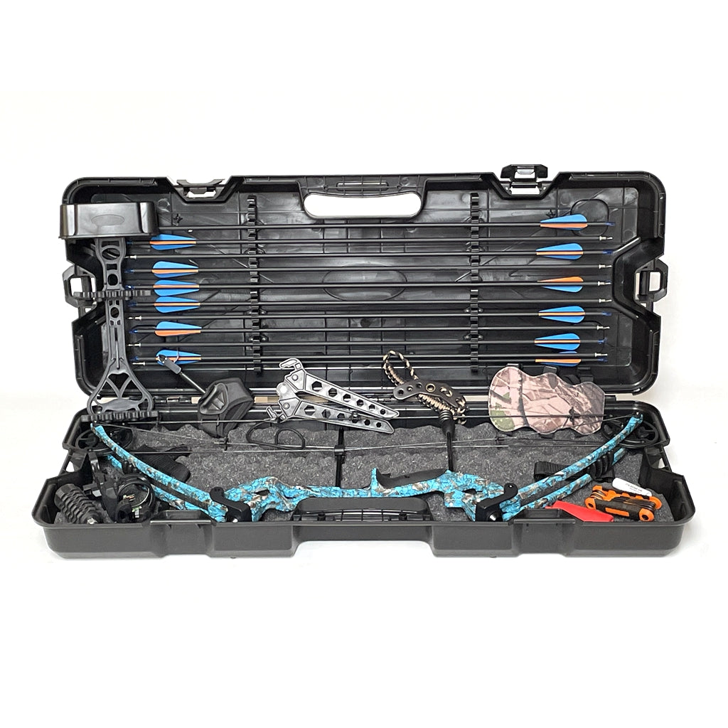 JUNXING 20-60LBS Compound Bow Archery Sports Hunting Targeting Hard Case set