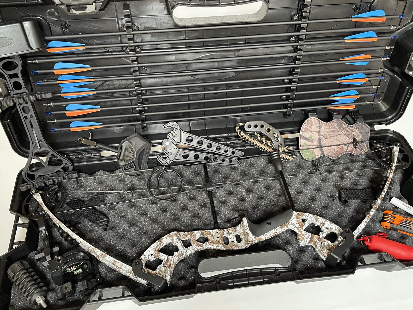 JUNXING 20-60LBS Compound Bow Archery Sports Hunting Targeting Hard Case set