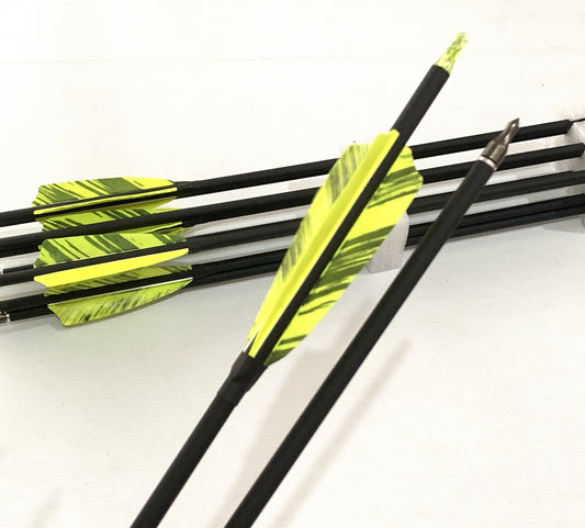 ARCHQUICK 12x 31" CARBON ARROWS FEATHER RECURVE BOW LONGBOW HUNTING TARGET SP500