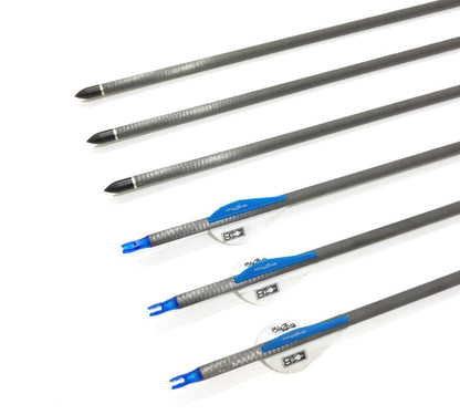 NEW 12 X 31.5" CARBON ARROWS 2" FLETCH Spine 400 COMPOUND OR RECURVE BOW TARGET