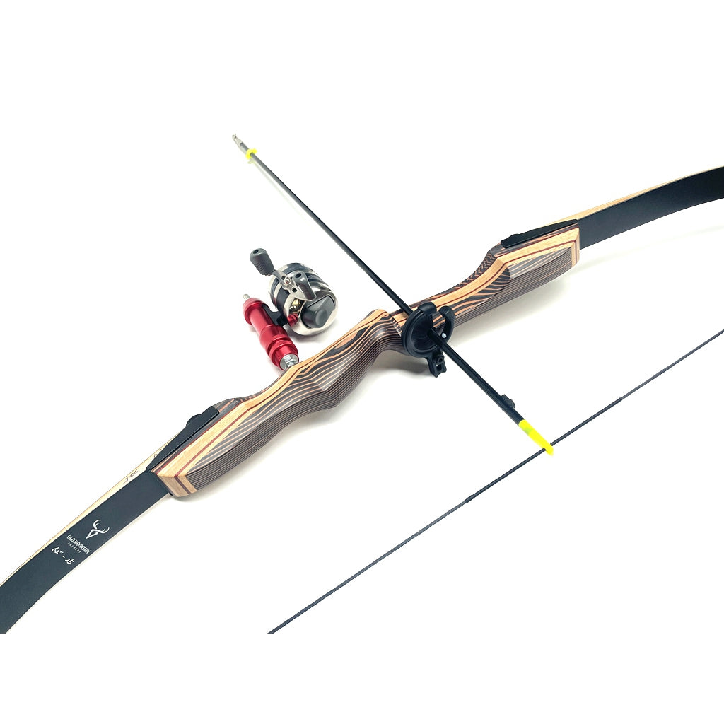 Old Mountain Recurve Bow Neos Fishing Bow Kit 30-60lb Hunting and Fishing