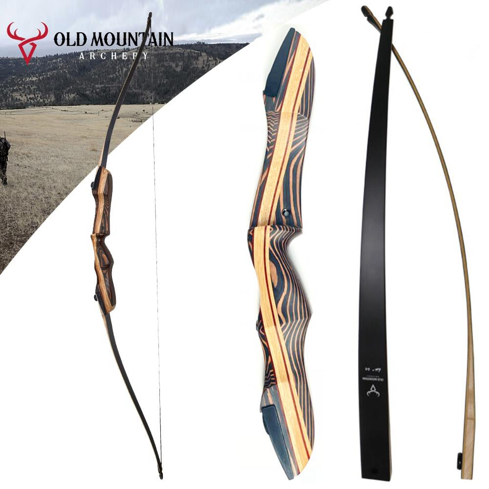 Old Mountain Archery Neos 64" Takedown Long Bow 20-60lbs Longbow Hunting/Target