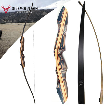 Old Mountain Archery Neos 64" Takedown Long Bow 20-60lbs Longbow Hunting/Target