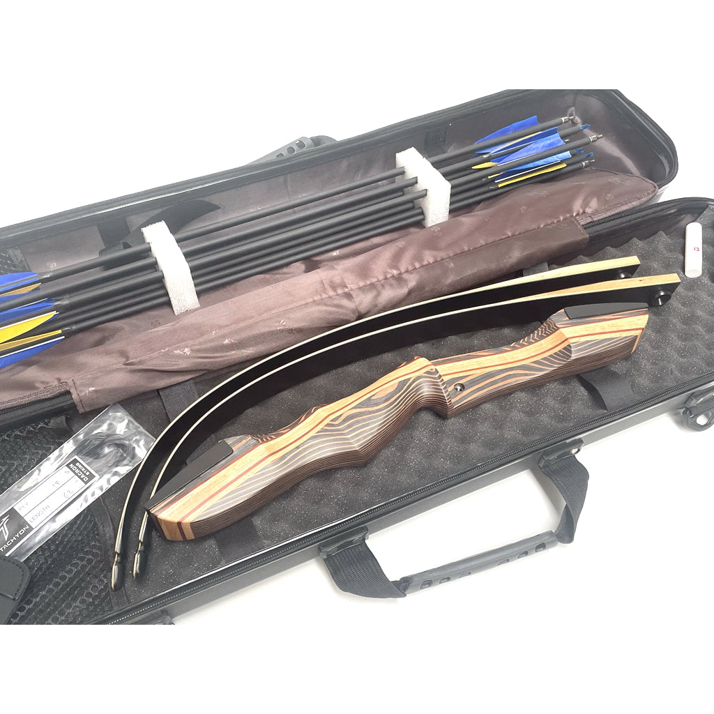 Old Mountain Archery Neos 62" Recurve Bow Hard Case Package 25-60lb Hunting