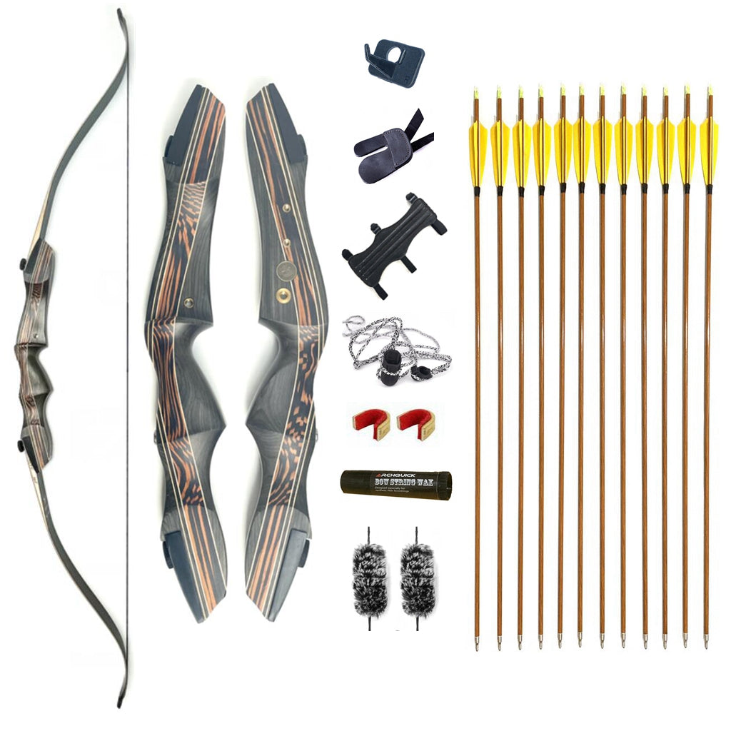 Tachyon Archery Takedown Recurve Bow 62inch 25-60lb RH Hunting and Target