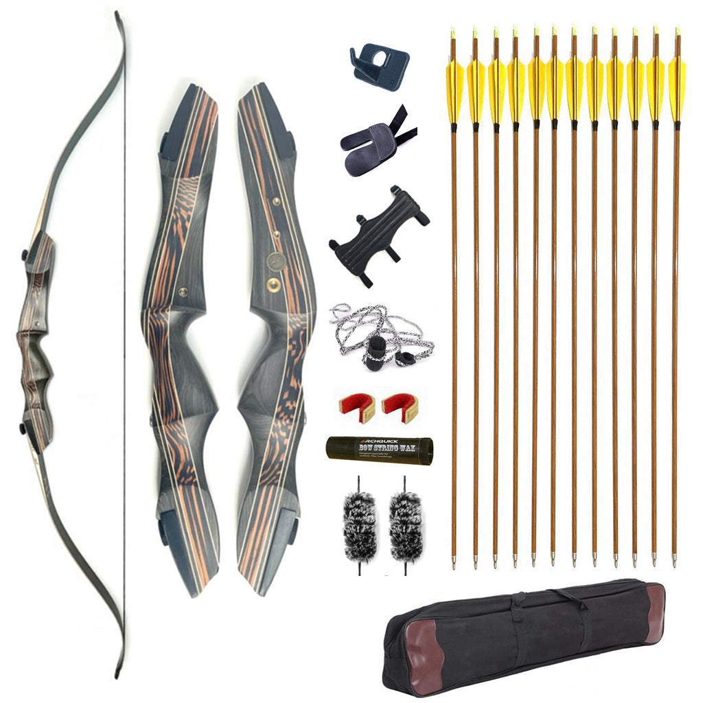 Old Mountain Archery Tachyon T/D Recurve Bow 62inch 20-60lb R/L Hunting & Target