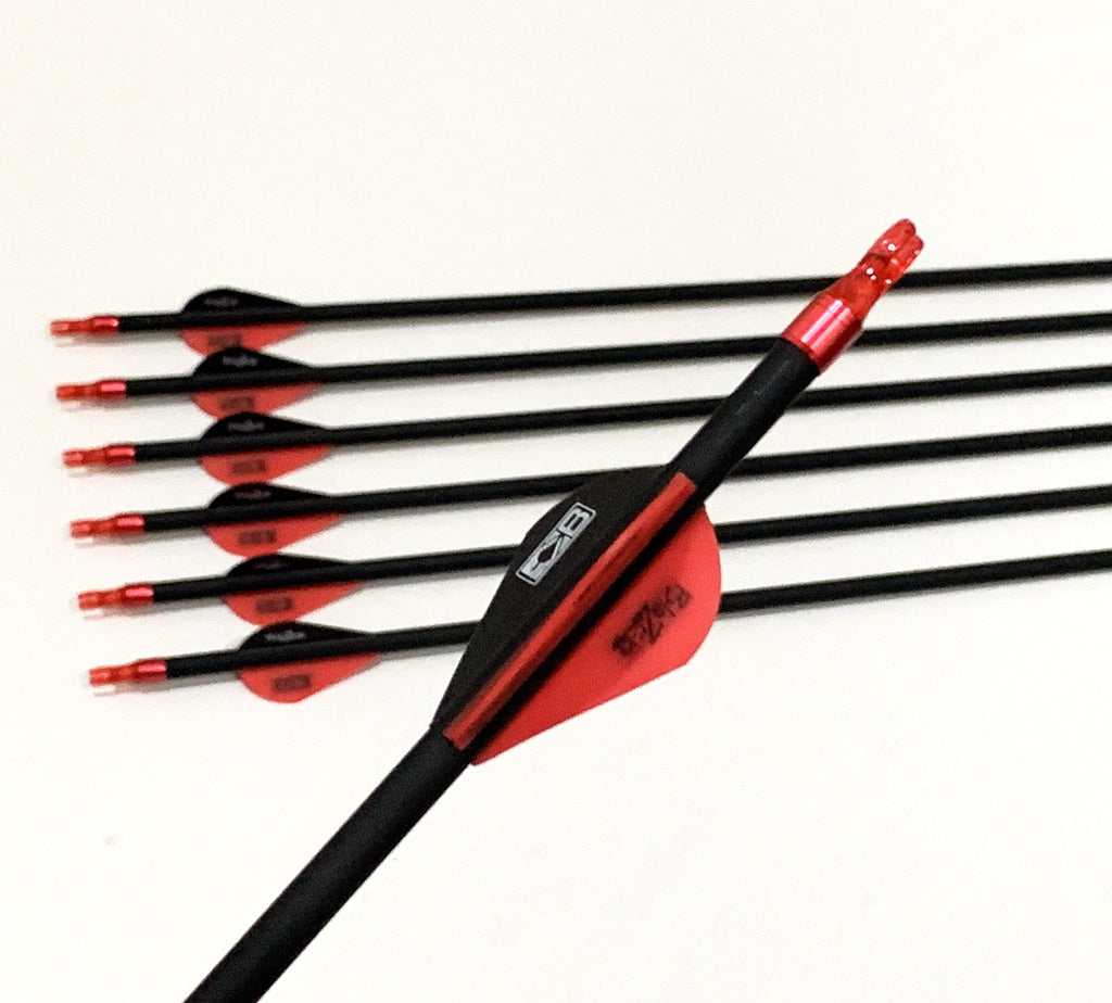 12 x 32.5" PURE CARBON ARROWS 2" BLAZER COMPOUND RECURVE BOW HUNTING TARGET