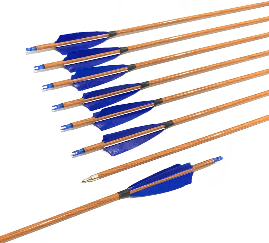 6x 31.5" Carbon Arrows 4" Turkey Feather Compound Recurve Bow Sp340/400/500/600