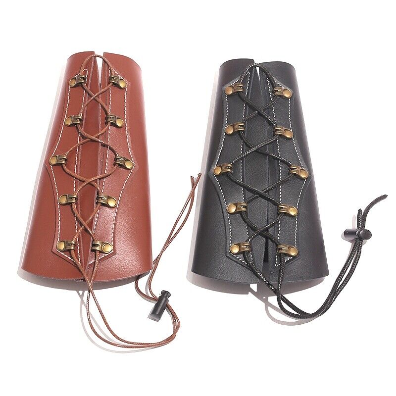 Archery Leather Arm Guard Protector Gear for Compound Recurve Bow Hunting