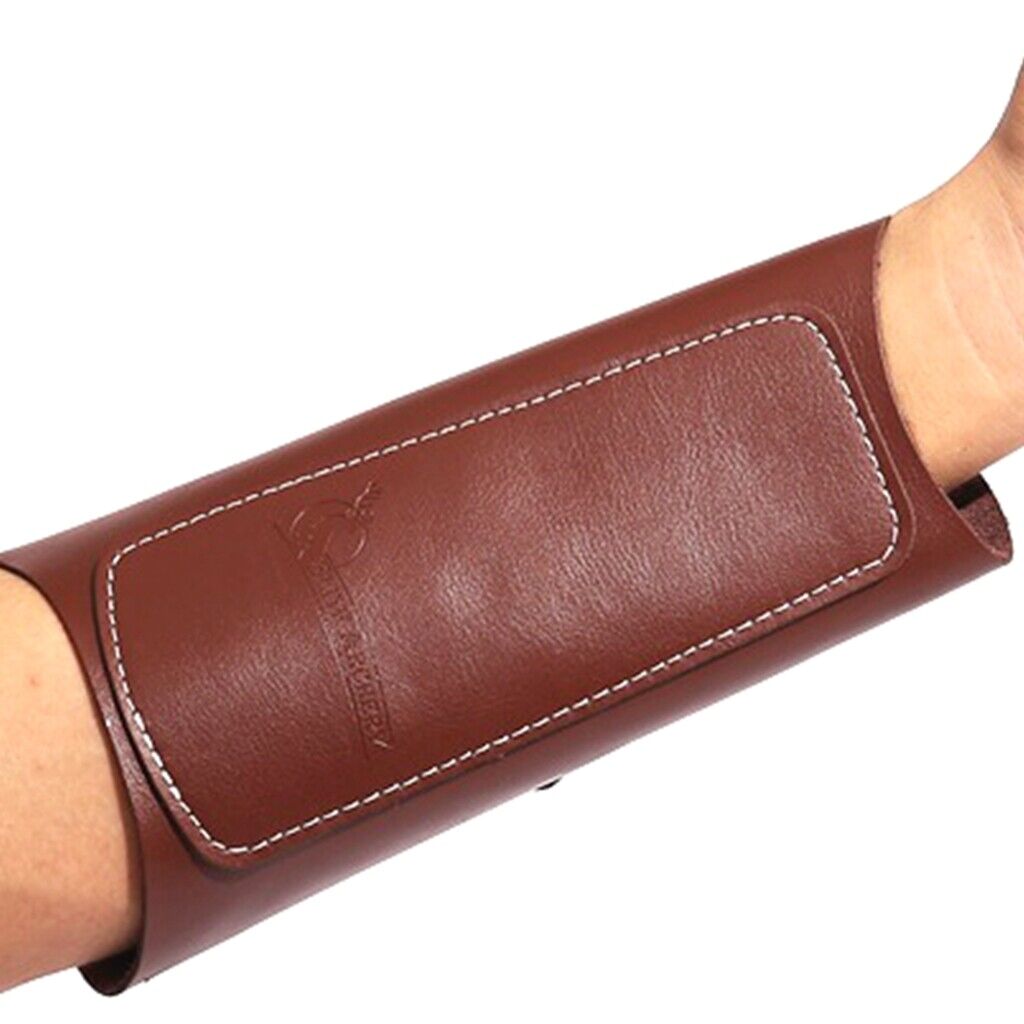 Archery Leather Arm Guard Protector Gear for Compound Recurve Bow Hunting