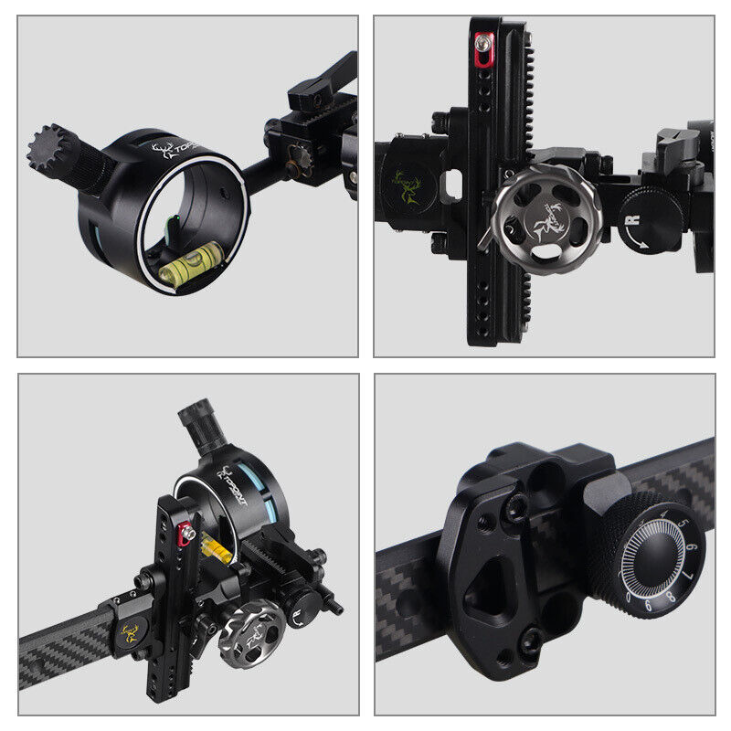Topoint 1 Pin Compound Bow Sight Micro Adjustable Bow Sight