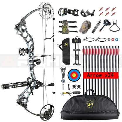 Topoint Trigon 19-70lbs COMPOUND BOW & ARROW HUNTING TARGET ARCHERY
