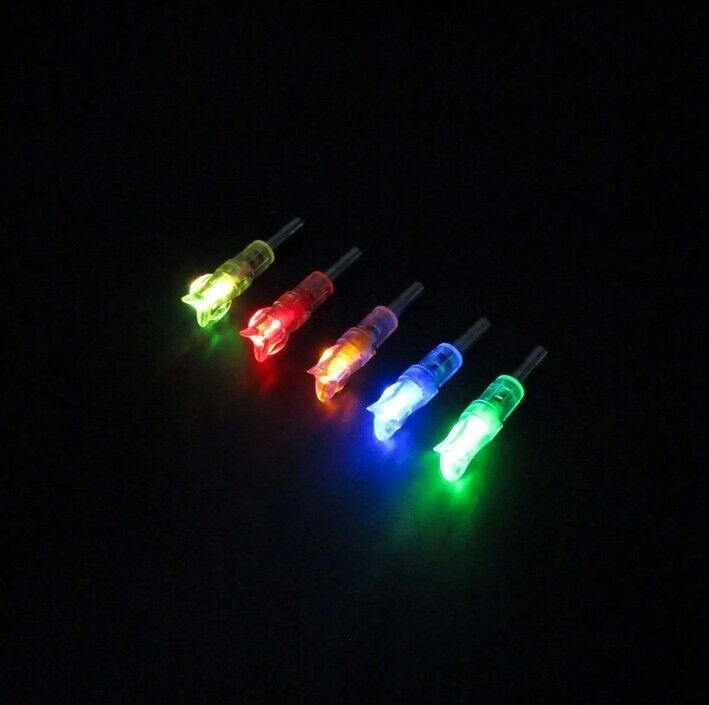 Archquick 6pcs LED Lighted Arrow Nocks ID 7.6mm OD 8.8mm for Crossbow Bolt