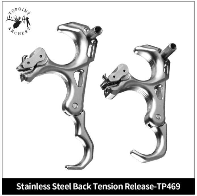 Topoint Back Tension Compound Bow Release 3 4 Finger TP469 Stainless Steel CNC