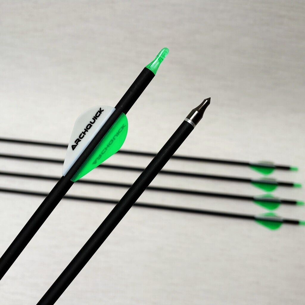 12/24x ARCHQUICK Carbon Arrows 31.5" Compound/Recurve Bow Hunting /Target